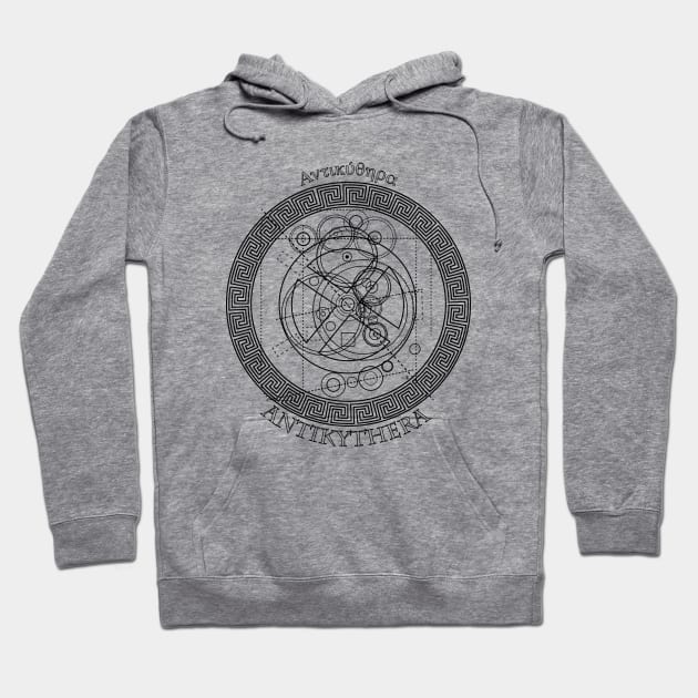 Antikythera Mechanism Drawing Hoodie by cartogram